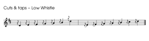 Cuts and taps - Low Whistle - ornamentation